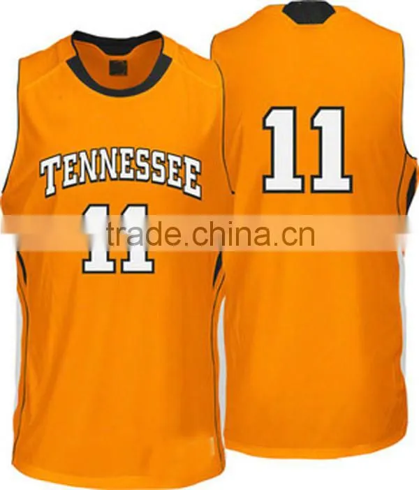 orange reversible basketball jersey with team name and player's number