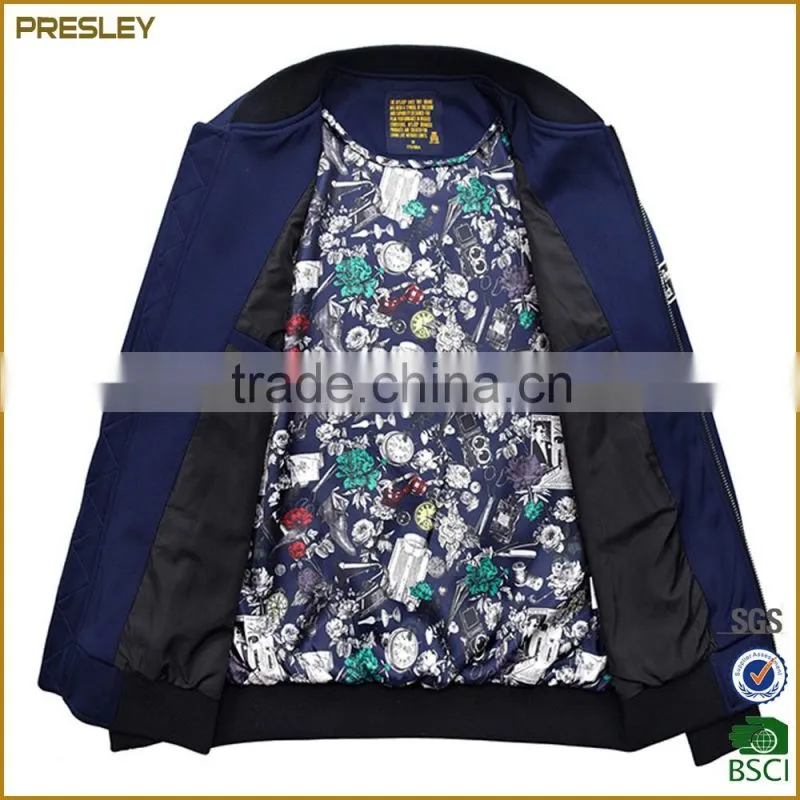 Presley Oem Winter Nylon Designer Men's Bomber Jackets Made in China