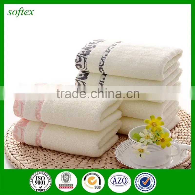 zero twist yarn cotton advertising towel with custom cloud logo as gift