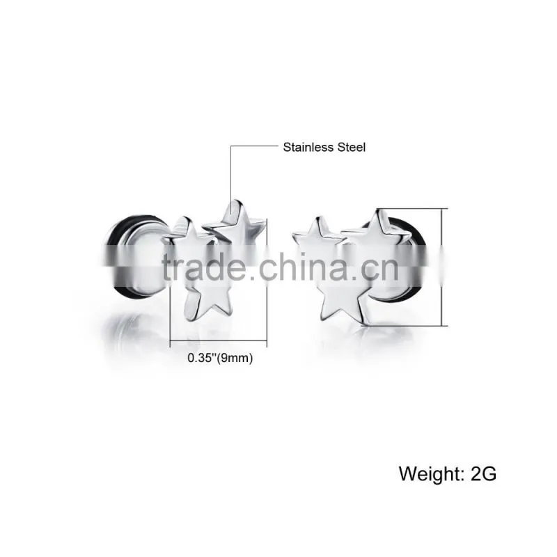 2016 Hotlife wholesale men's accessories latest simple style group star stud earring