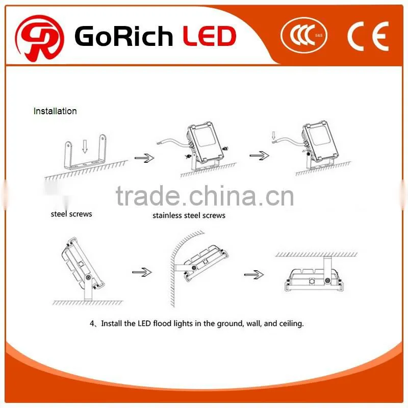 High end IP67 100w LED flood light with 5 years warranty CE/ROHS/UL/SAA