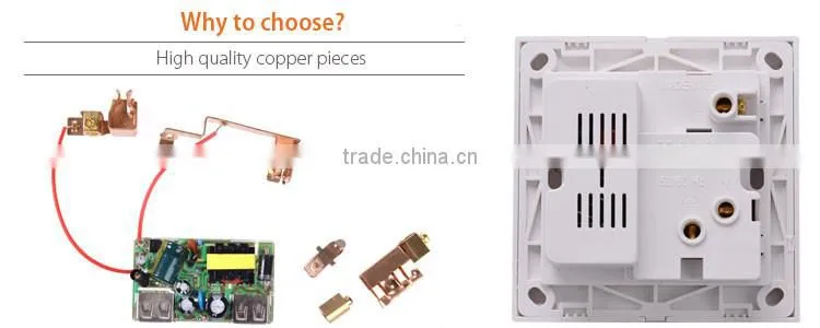 Hot sales with 2 usb port 13A wall USB socket