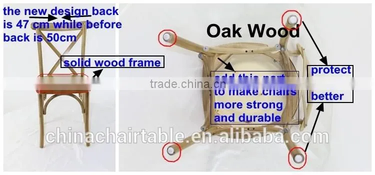Beech Wood Cross Back Vineyard Chair For Dining Chair