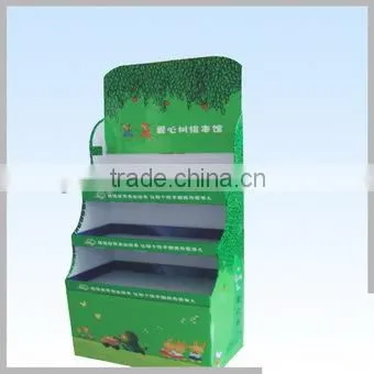 Customized paperboard floor stand shop display stand