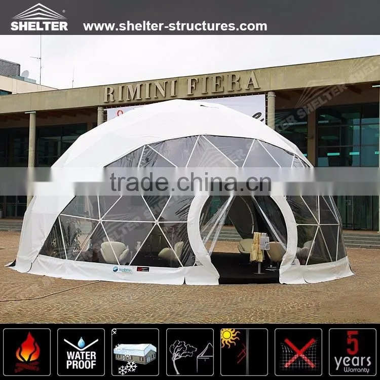 UV resistant Clear span geodesic dome tents kit for beach event