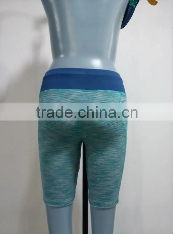 2014-2015 fashion stretch yard dye short pants fitness wear
