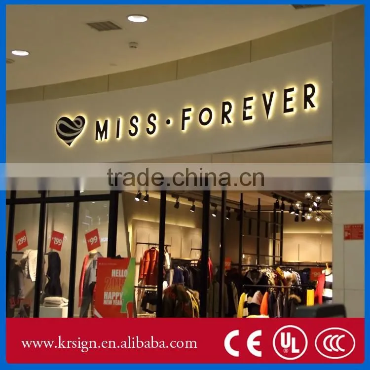 3d led acrylic Back lit channel letter advertising signs