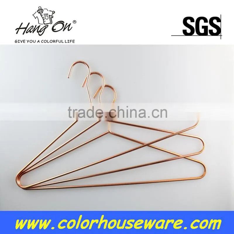 Fashion wire hanger copper clothes hanger
