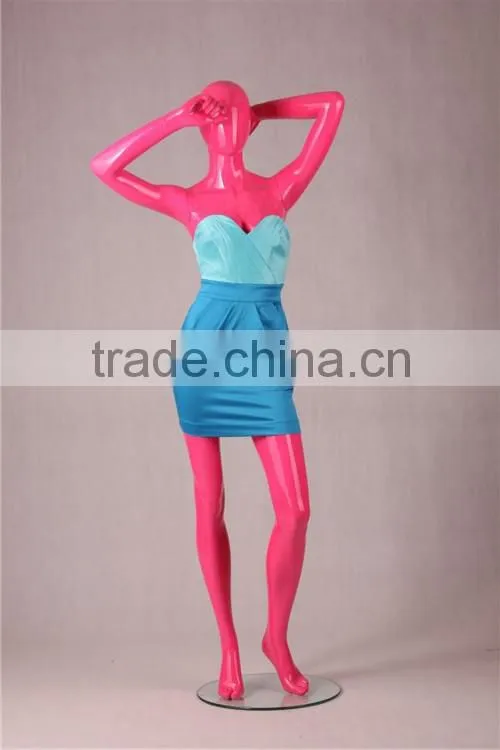Christmas window display women mannequins with abstract face