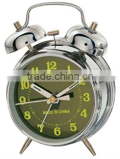 Mechanical twin bell alarm clock