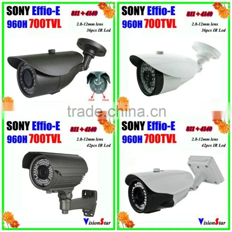 CCTV 1/3 Sony Vandalproof CCD Camera WDR OSD Menu Varifocal Lens CCTV Camera Surveillance Video Indoor/Outdoor