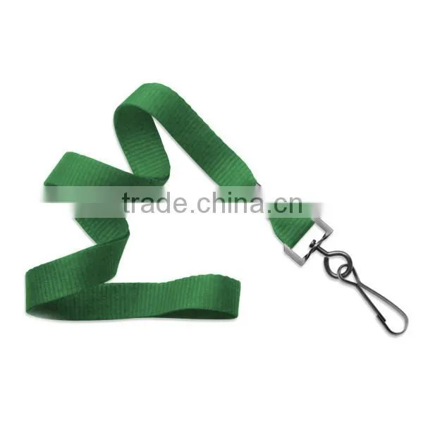 White Tubular Blank Lanyard With Bull dog Clip