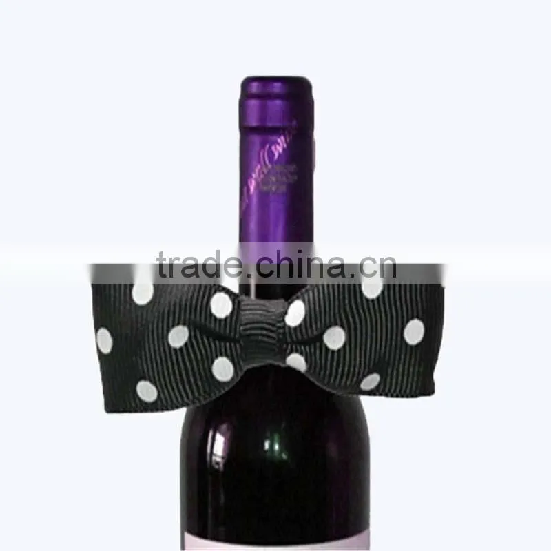 wine bottle decoration bow tie