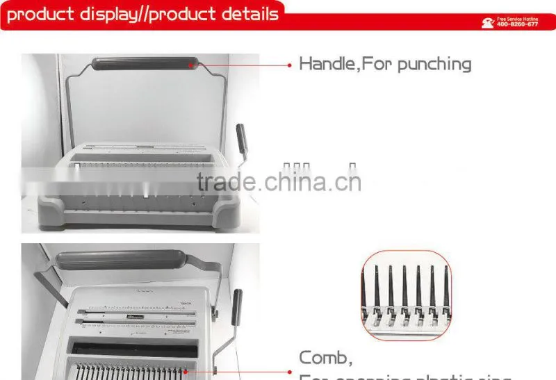 Auto comb&wire binding machine
