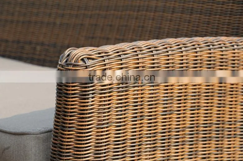 POPULAR ROUND PE RATTAN GARDEN SOFA
