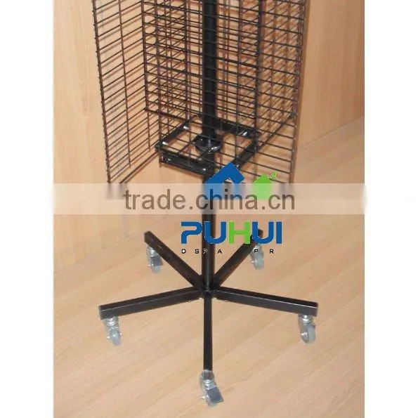 floor mesh wire spinning display rack from china manufacturer