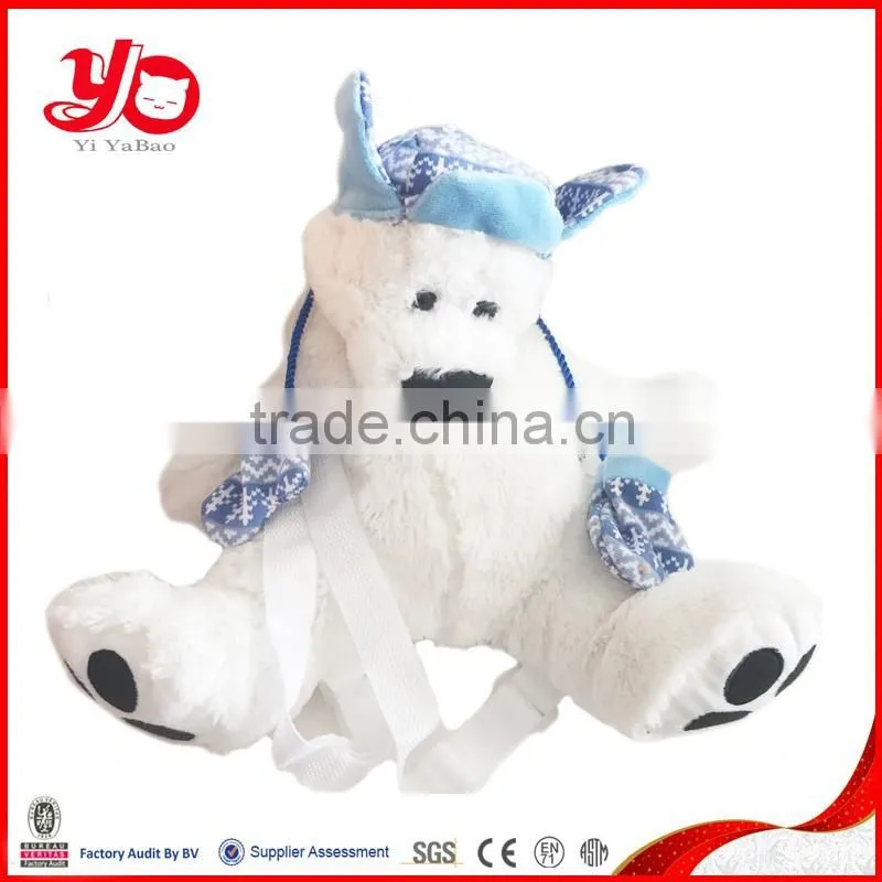 Cute plush backpack for kids plush animal backpack toy