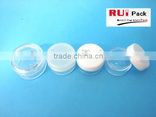 Clear plastic cosmetic jars , PET jar for cream packaging , 60g , 100g jar with caps