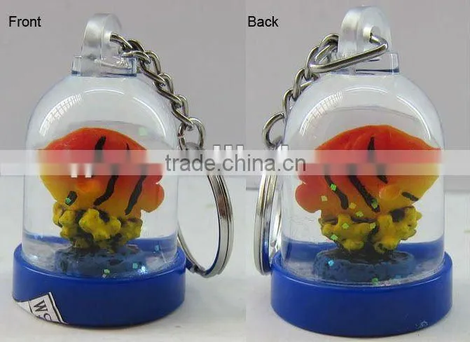 Goldfish Acrylic Keychain snow globe
