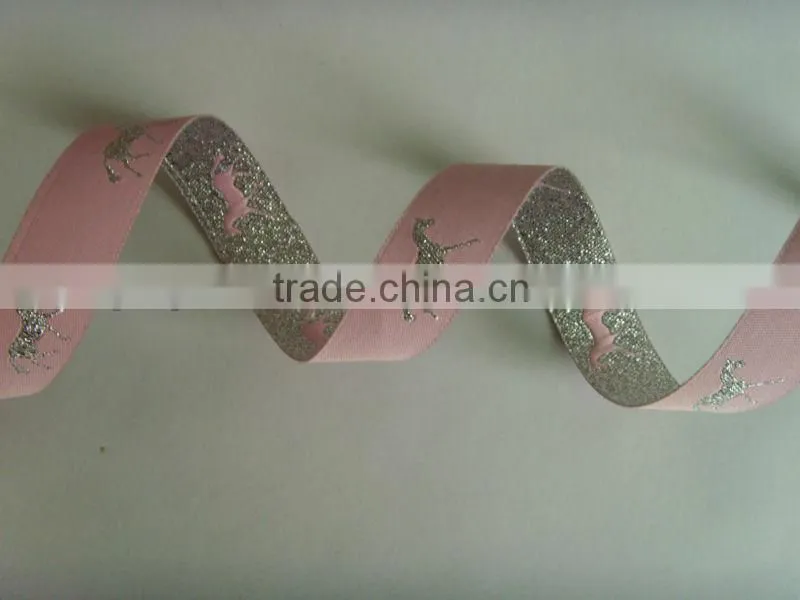 Metallic riding horse ribbon