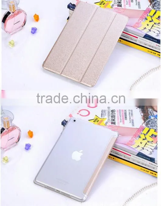 PU leather three folder best for ipad air case D0110