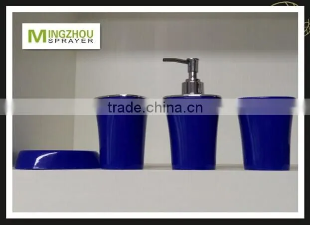 2016 Hot-sale Fashion solid ceramic bathroom sets/plastic lotion pump