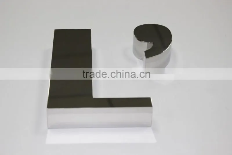 High quality customized very good polished 304 stainless steel letter