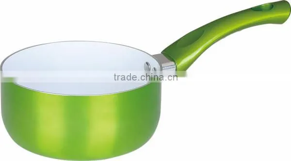 Green metallic painting aluminum alloy non stick cookware pans pots