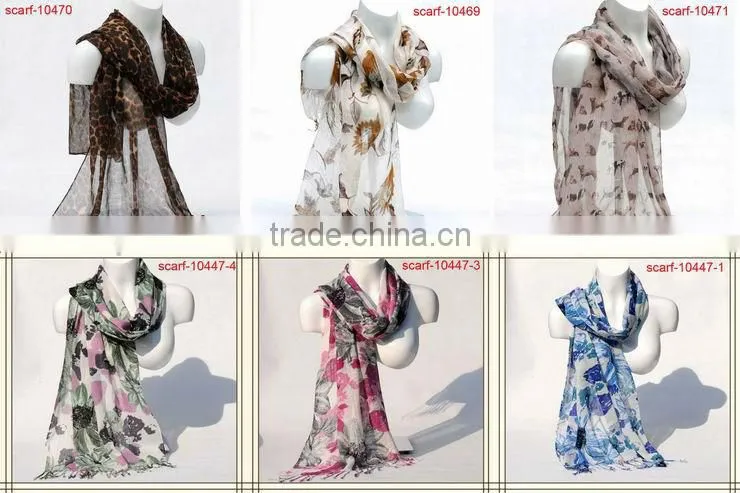 wide solid color cotton scarf