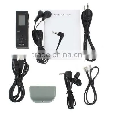 Support TF Card Telephone recording Digital Voice Recorder MP3 Player with 4GB Memory