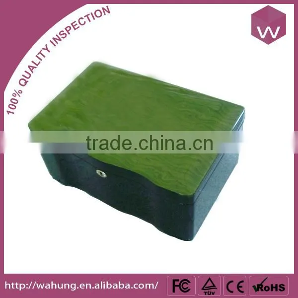 High Gloss Black Wood Humidor Box/Glass Lid Cigar Box Container Design