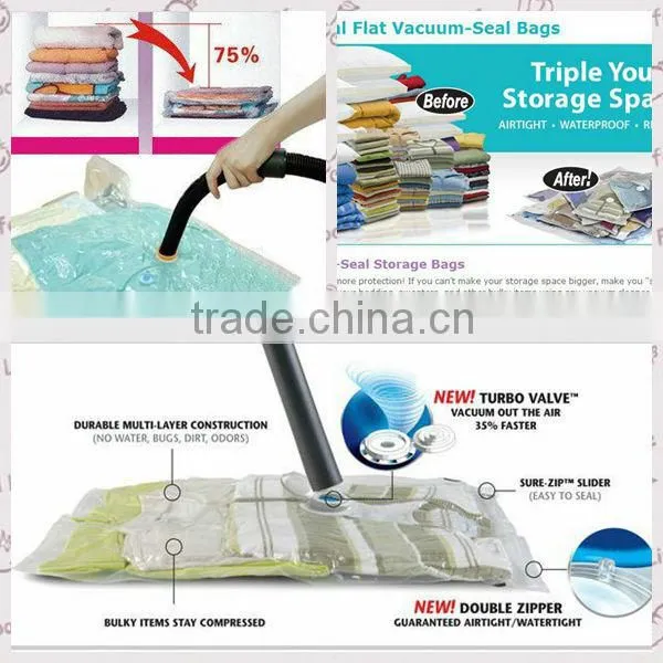 Top level hot sell reusable vacuum sealed storage bags