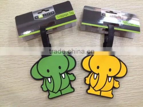 Little Elephant PVC Luggage Tag, Identification School Bag Tag