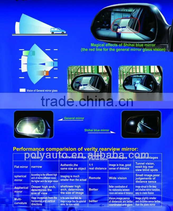 for TOYOTA side mirror glass with LED turn signal arrow