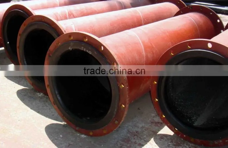 ore dressing equipment composite pipe wear resistant steel and rubber