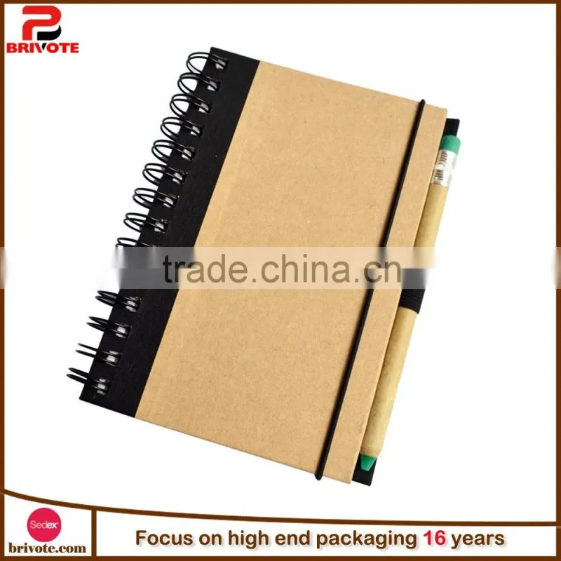 Hardcover notebook with pen/Spiral notebookk/PU leather notebook