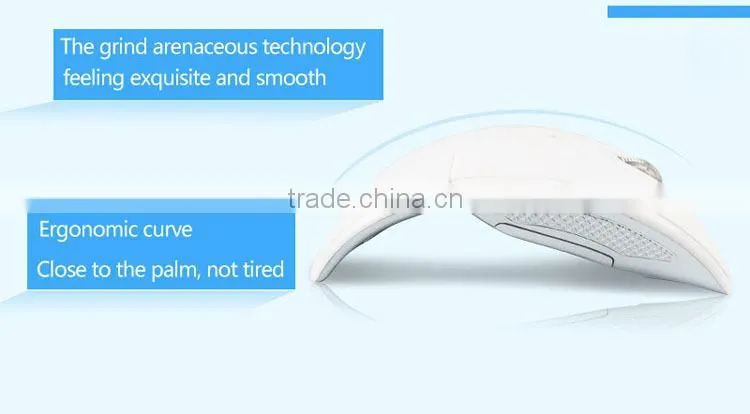 black desktop usb folding wireless mouse