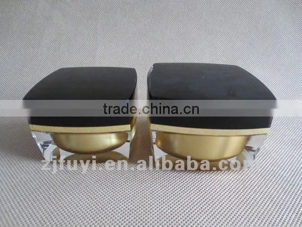 Square Shaped Acrylic Cream Jar and Cosmetic Lotion Bottle with Pump
