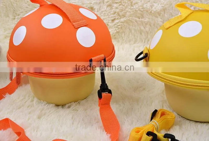 New design EVA Green color mushroom shape wholesale handbag/High grade oranger color mushroom handbag for children