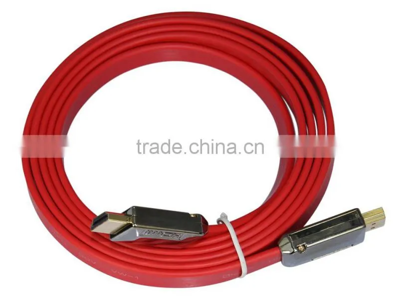 Flat high Speed HDMI Gold Plated High Quality HDMI 19P Male to HDMI 19P Male Cable Adapter V1.4 1080P 2K 4K 3D Ethernet Supporte