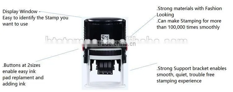 office use custom self inked automatic date stamp oval 30x45 mm