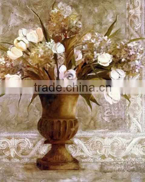 Retro flower decorative painting on canvas