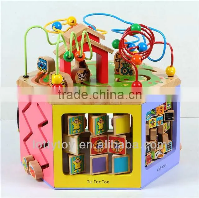 Labyrinth wooden bead maze toy