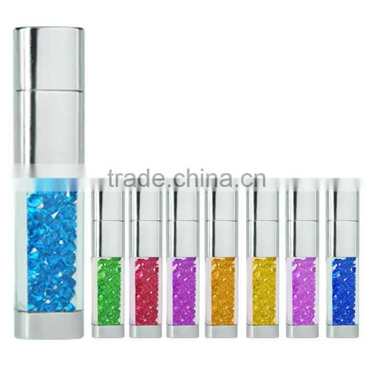 Top quality perfume usb stick, crystal usb memory disk with logo custom