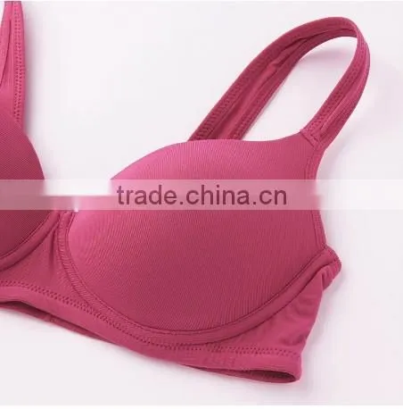 hot sell ladies popular underwear solid microfiber soft comfortable supported sport bra