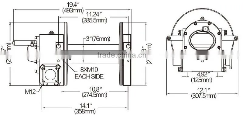 SUV winch PTO Winch, anchor winch