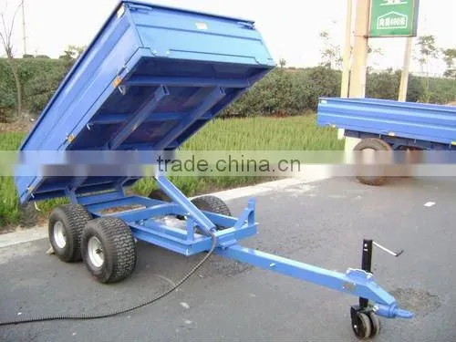 4-wheel Compact tractor trailer ; Agriculture box trailer