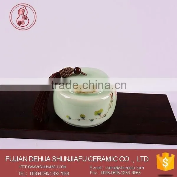 Customized Ceramic Jar With Lid For Tea, Sugar,Candy