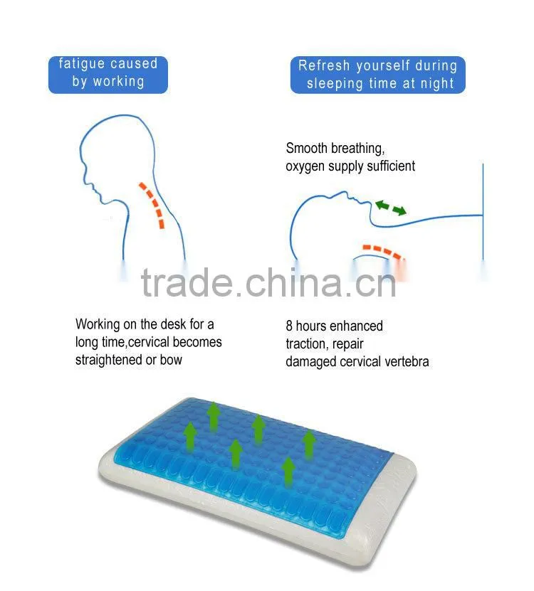 Bread memory foam gel pillow cooling gel pillow