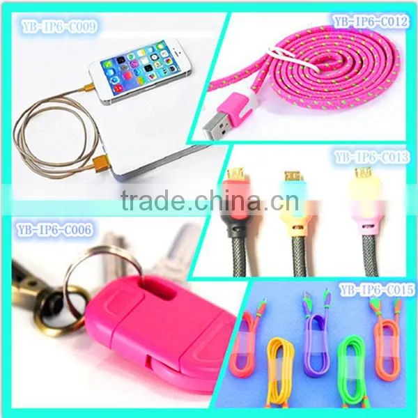 3 in1 usb cable, metal housing usb data cable, 3A usb cable for iphone 6 and samsung